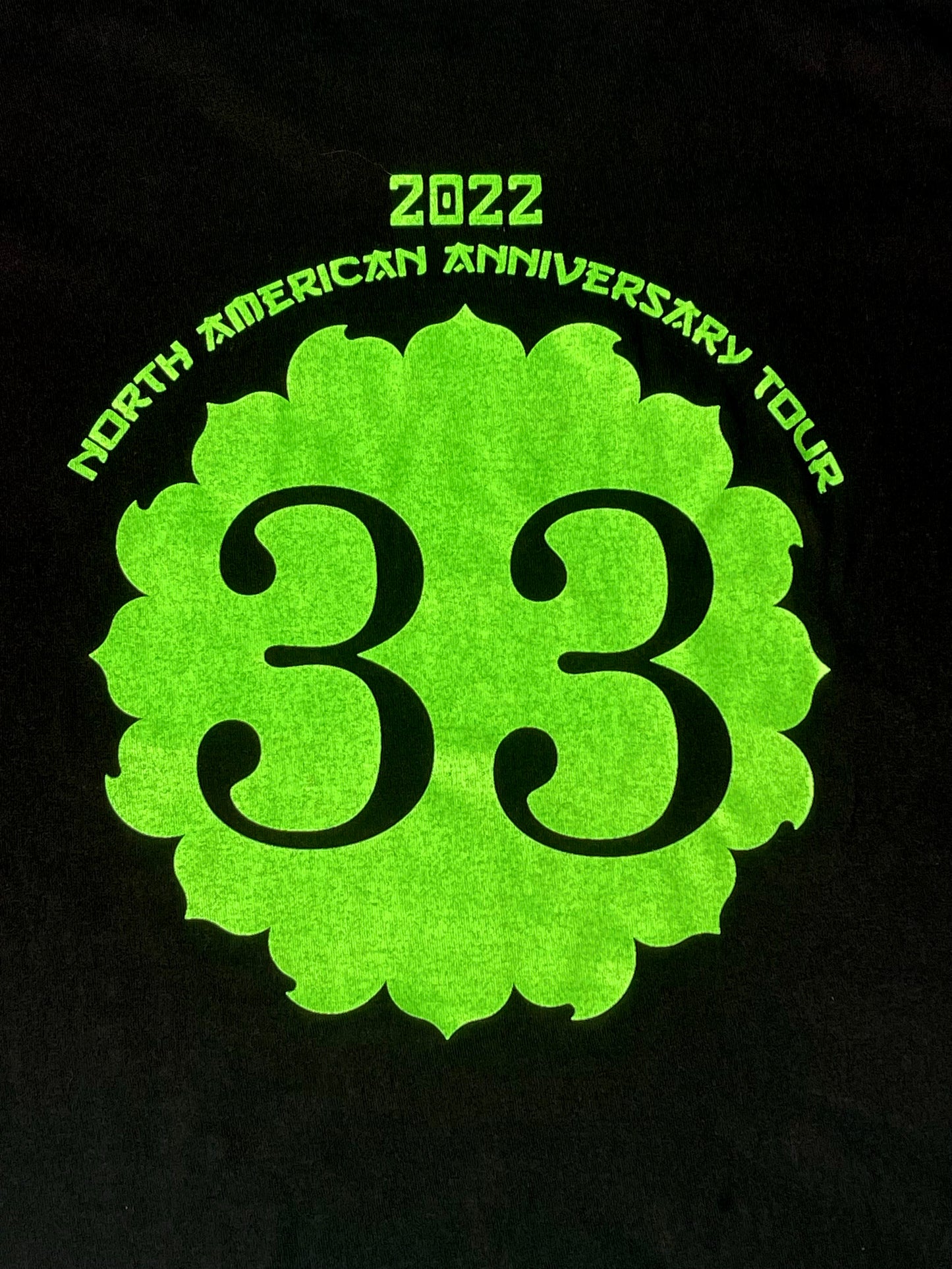 Draggin' Guitars OG Blackguard 2022 Tour T-shirt Black with Sublime Green ink