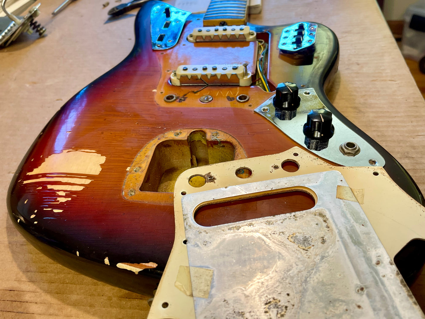 1969 Fender Jaguar 100% Original Rare factory "Faux-Burst" finish!