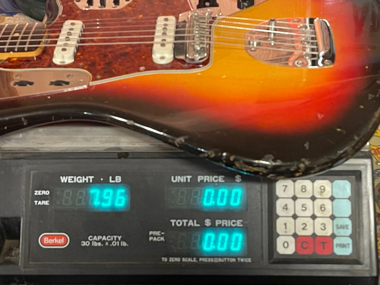 1964 Fender Jaguar 3-Color Sunburst Clay Dots