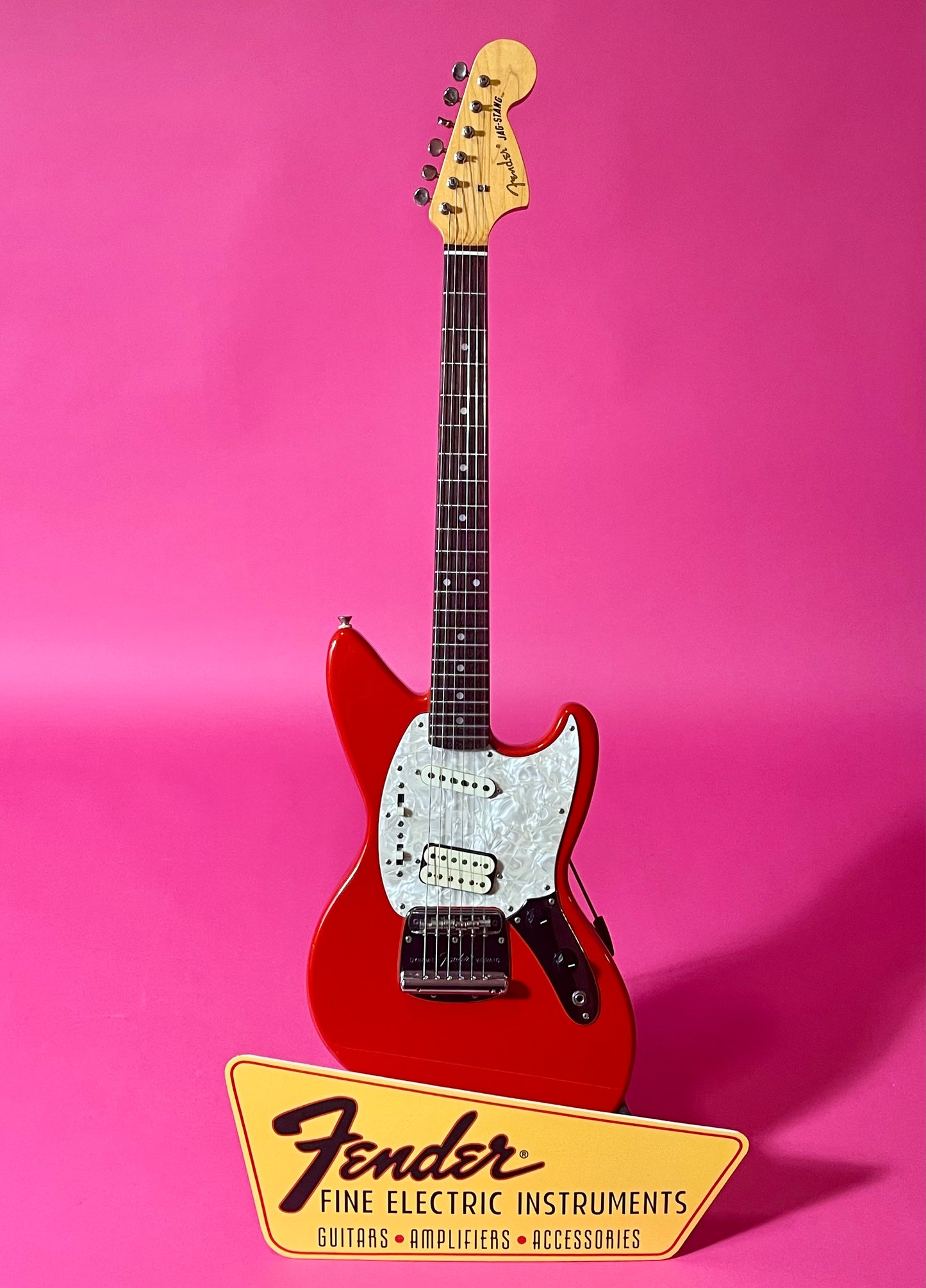 1996 Fender Jag-Stang Fiesta Red Kurt Cobain