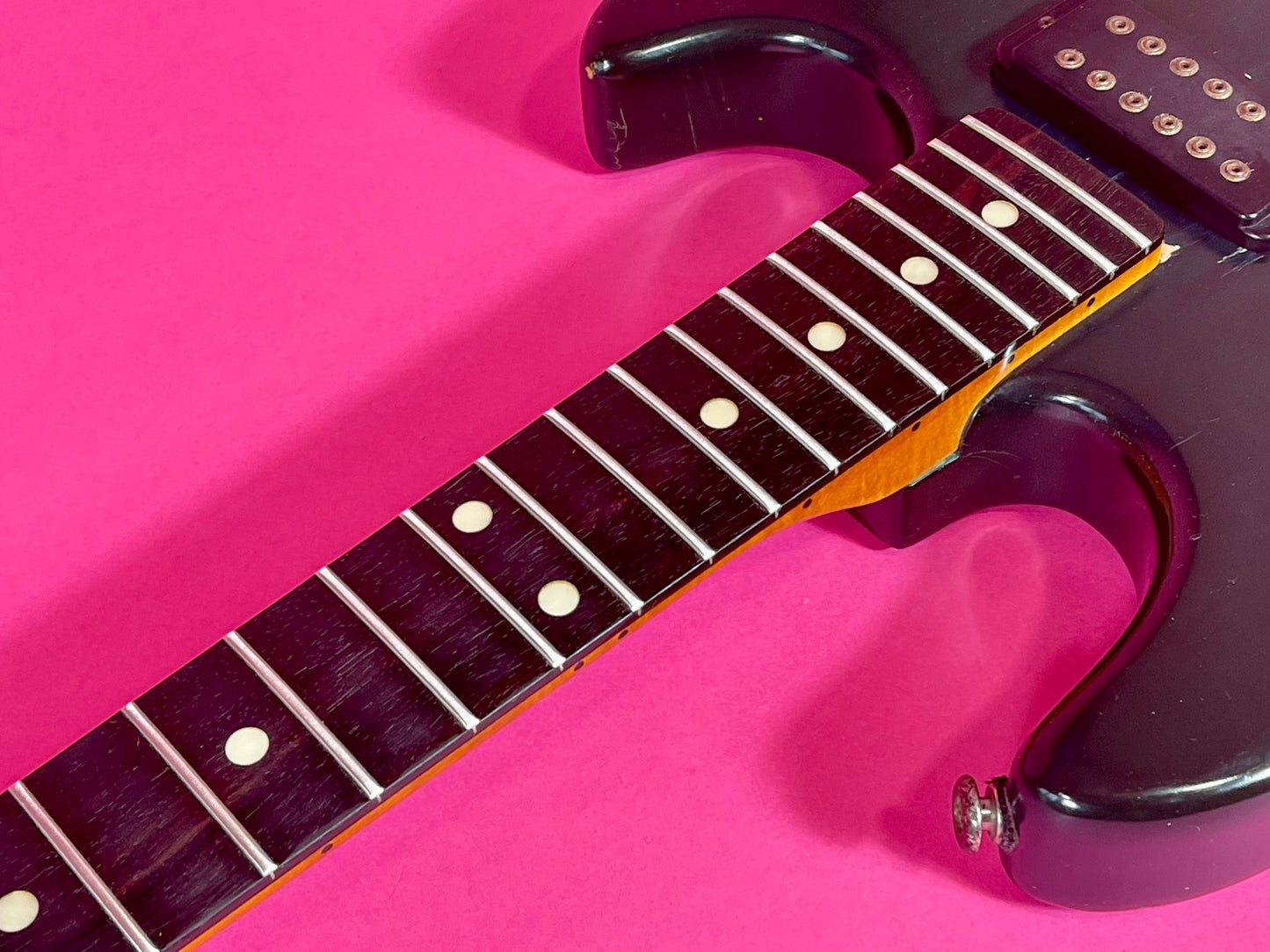 1981 G&L F-100 series I Transparent Ocean Turquoise Custom Color strings through body!
