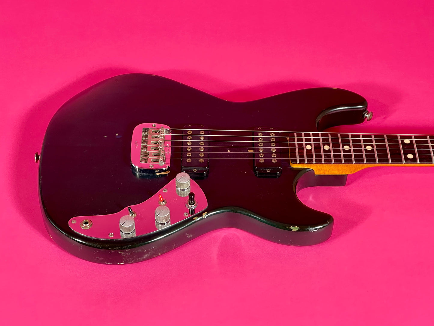 1981 G&L F-100 series I Transparent Ocean Turquoise Custom Color strings through body!