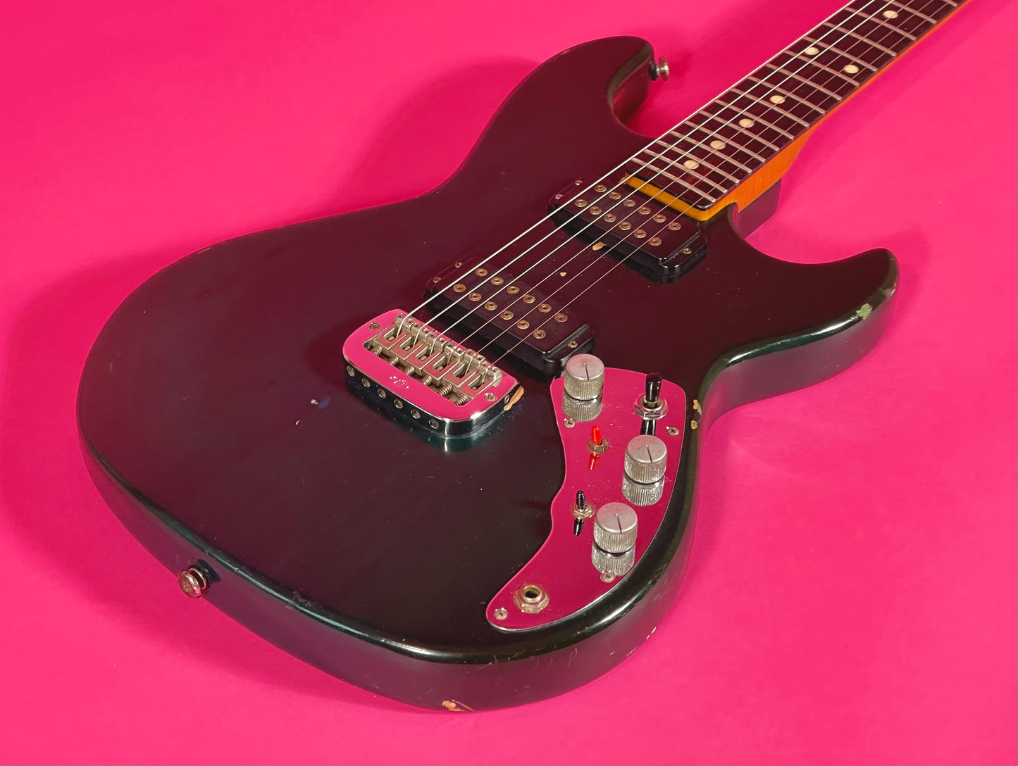 1981 G&L F-100 series I Transparent Ocean Turquoise Custom Color strings through body!