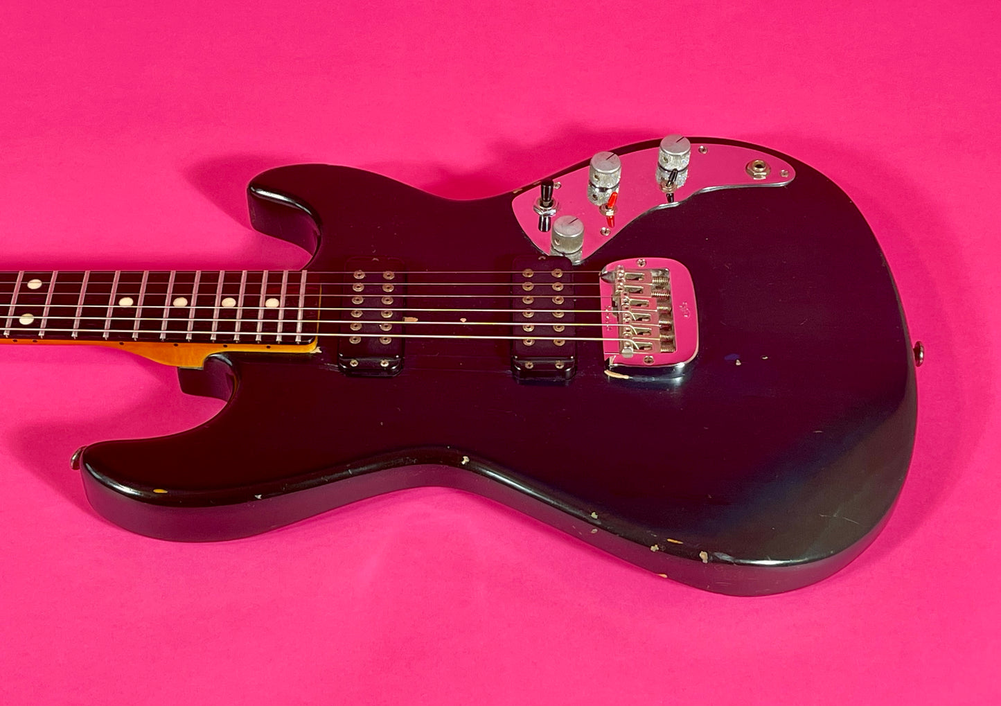 1981 G&L F-100 series I Transparent Ocean Turquoise Custom Color strings through body!