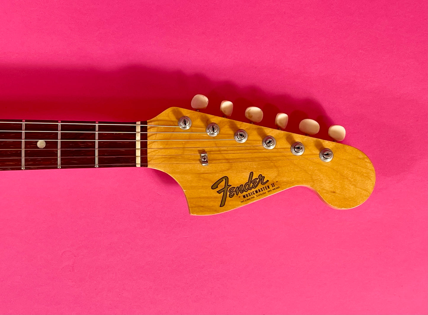 1966 Fender Musicmaster II Daphne Blue near mint condition, early small-ball headstock