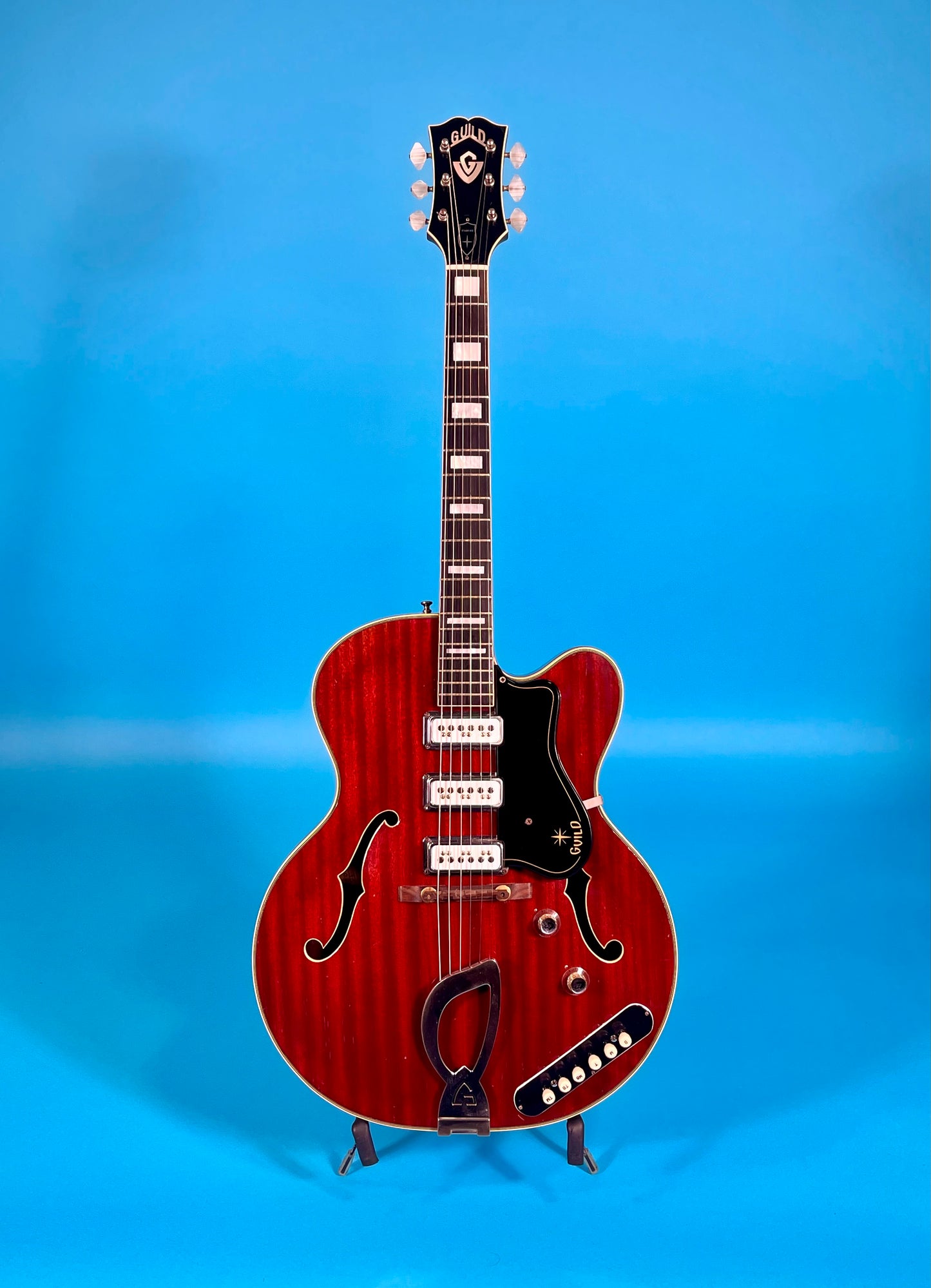 1962 Guild X 350 Stratford Starfire 3-pickup Custom Cherry Mahogany finish!