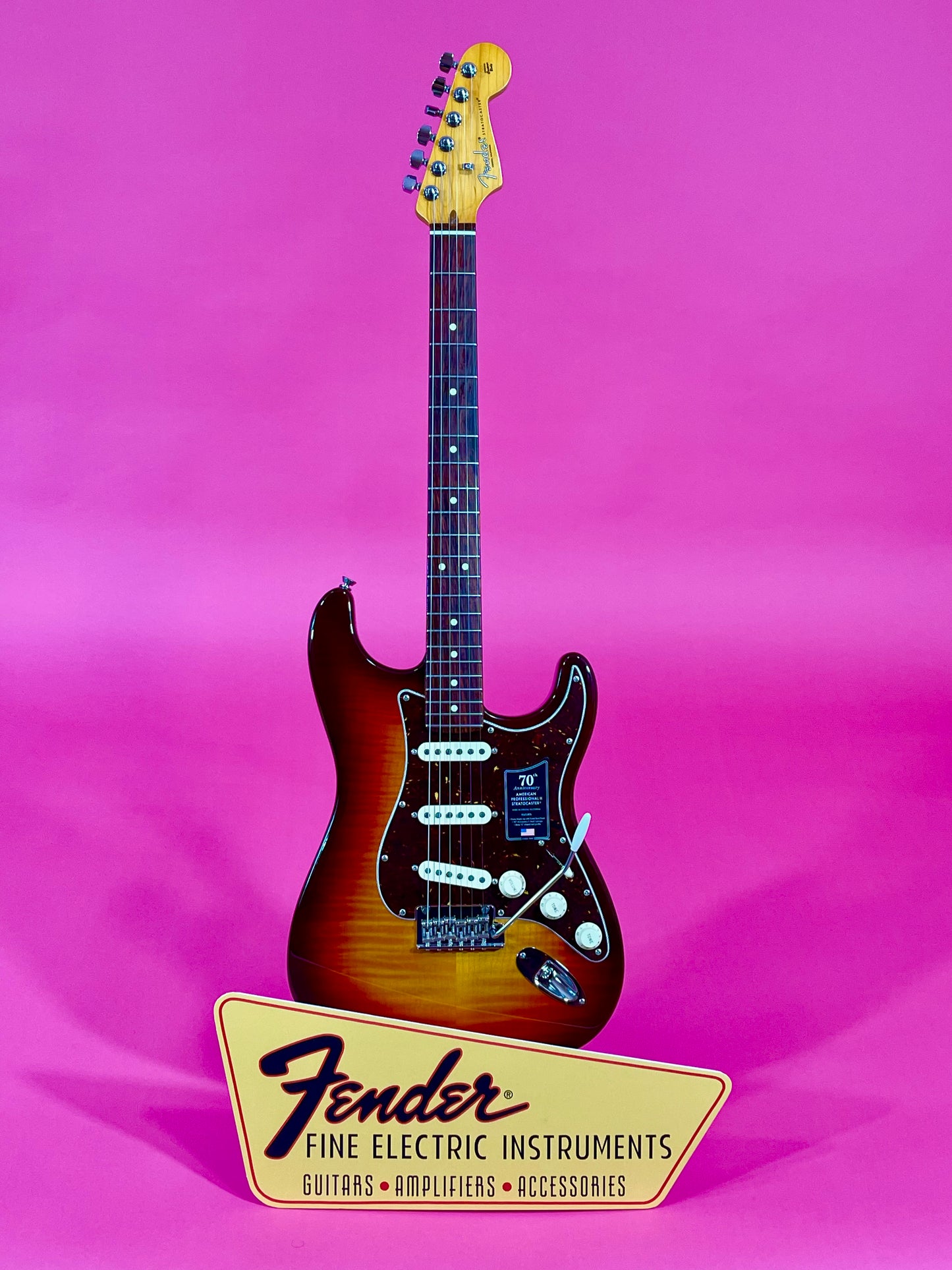 2024 Fender 70th Anniversary American Professional II Stratocaster Flame top Comet Burst finish