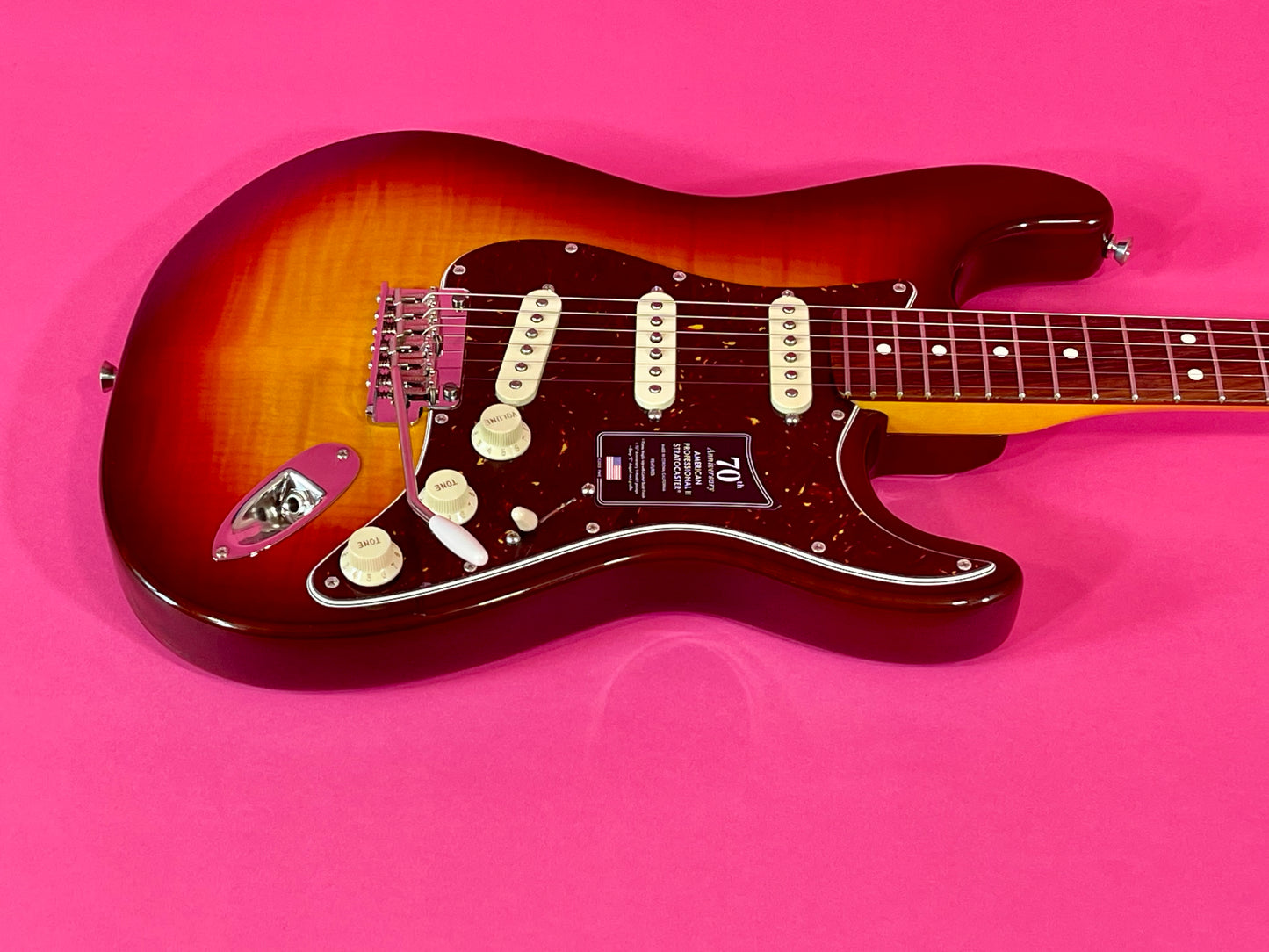 2024 Fender 70th Anniversary American Professional II Stratocaster Flame top Comet Burst finish