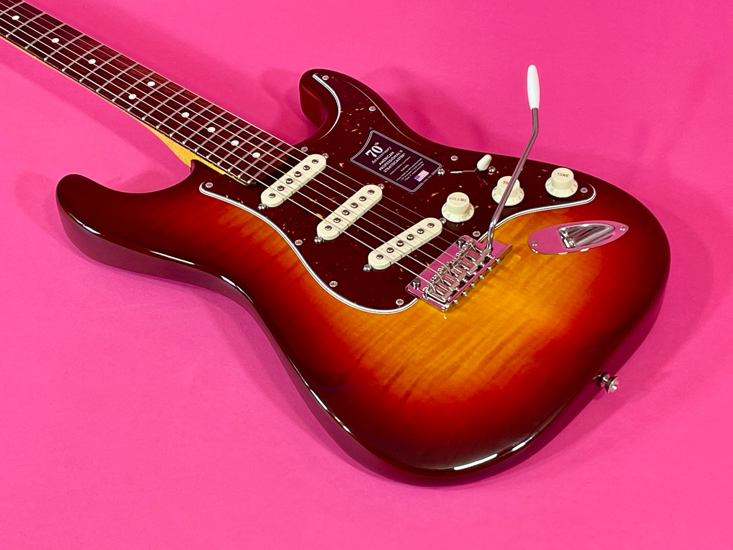 2024 Fender 70th Anniversary American Professional II Stratocaster Flame top Comet Burst finish