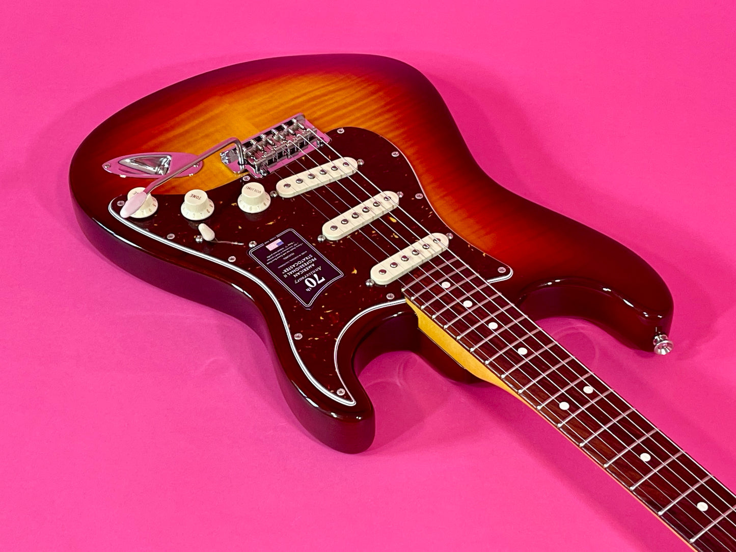 2024 Fender 70th Anniversary American Professional II Stratocaster Flame top Comet Burst finish