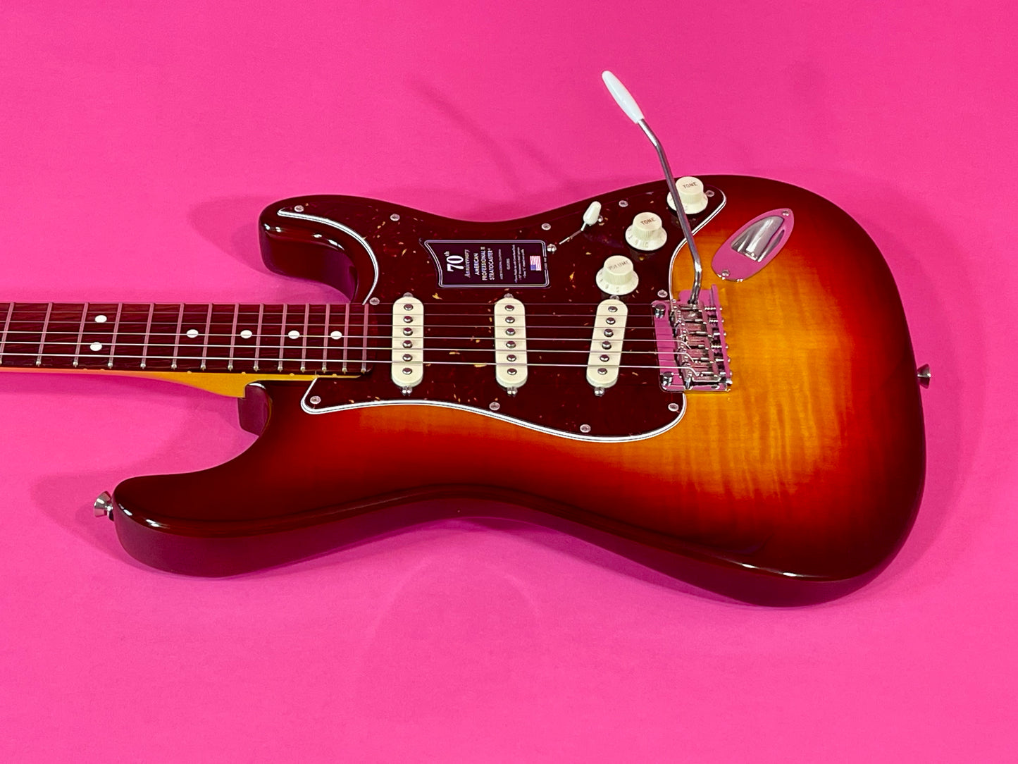 2024 Fender 70th Anniversary American Professional II Stratocaster Flame top Comet Burst finish