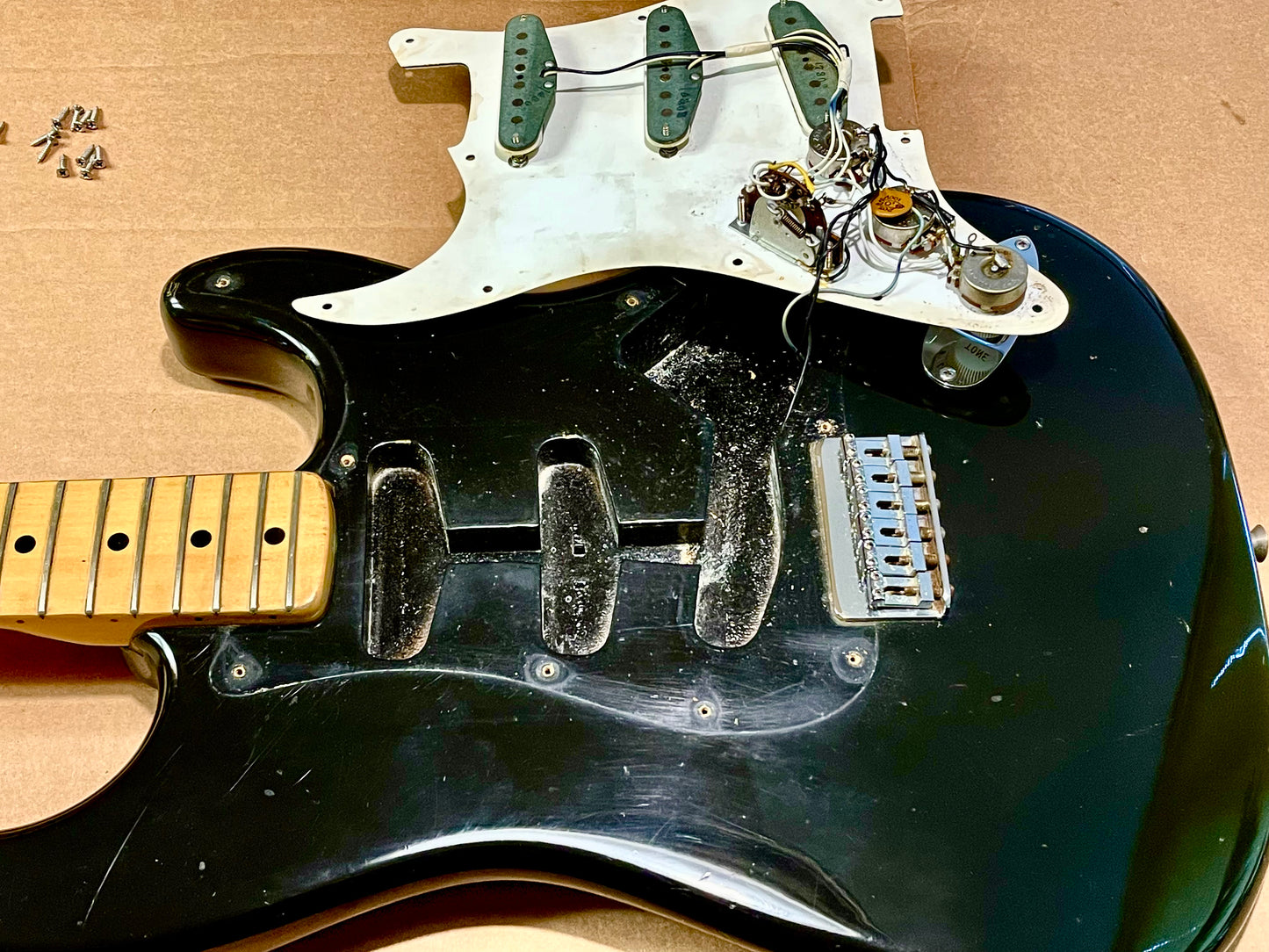 1972 Fender Stratocaster Black Hardtail