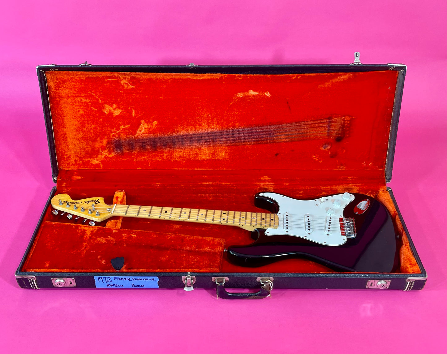 1972 Fender Stratocaster Black Hardtail