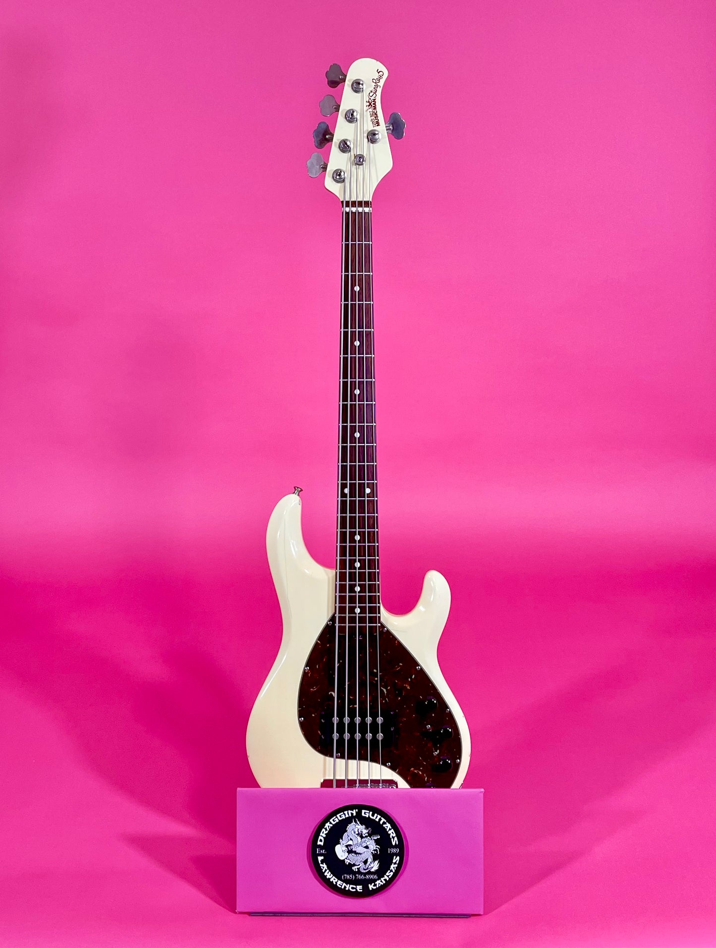 2005 Ernie Ball MusicMan Stingray 5 Limited Edition Vintage Creme Ivory finish