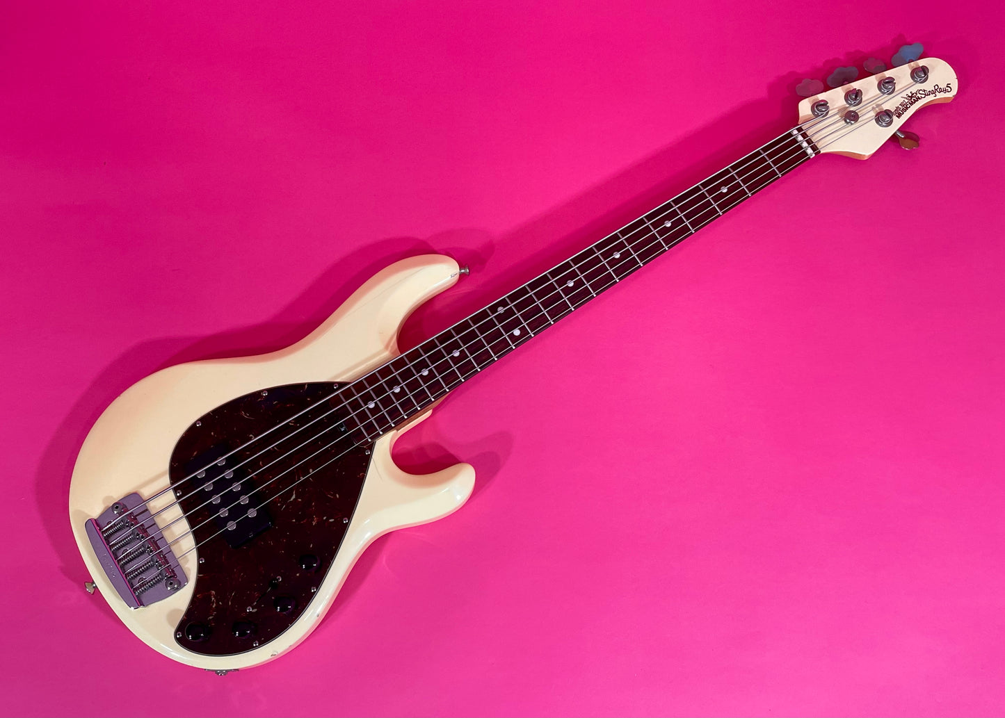 2005 Ernie Ball MusicMan Stingray 5 Limited Edition Vintage Creme Ivory finish