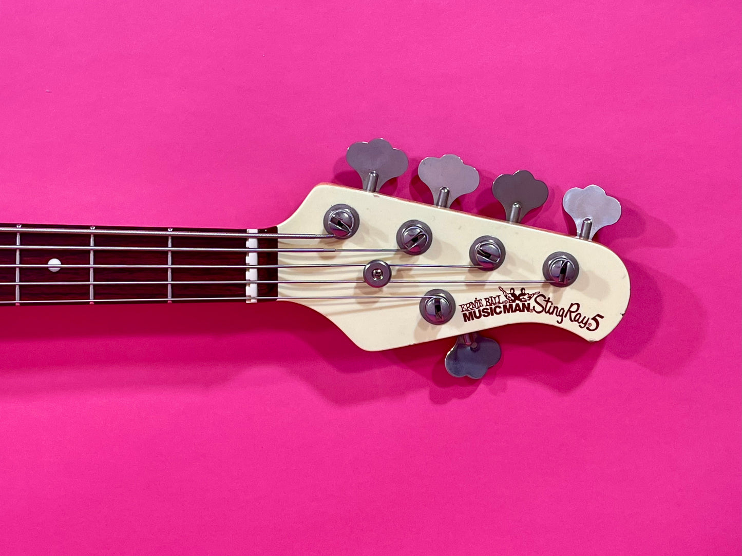 2005 Ernie Ball MusicMan Stingray 5 Limited Edition Vintage Creme Ivory finish