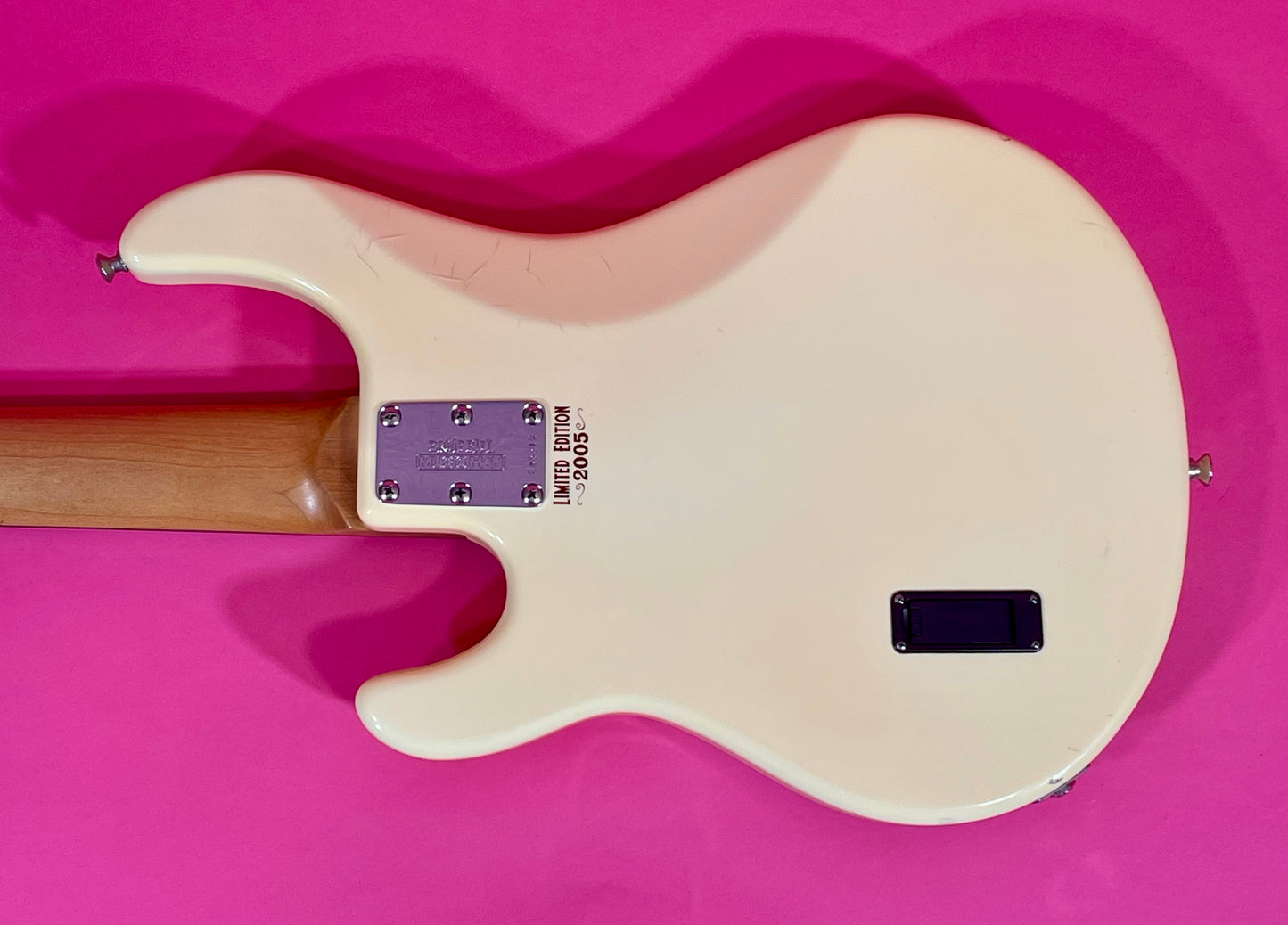 2005 Ernie Ball MusicMan Stingray 5 Limited Edition Vintage Creme Ivory finish
