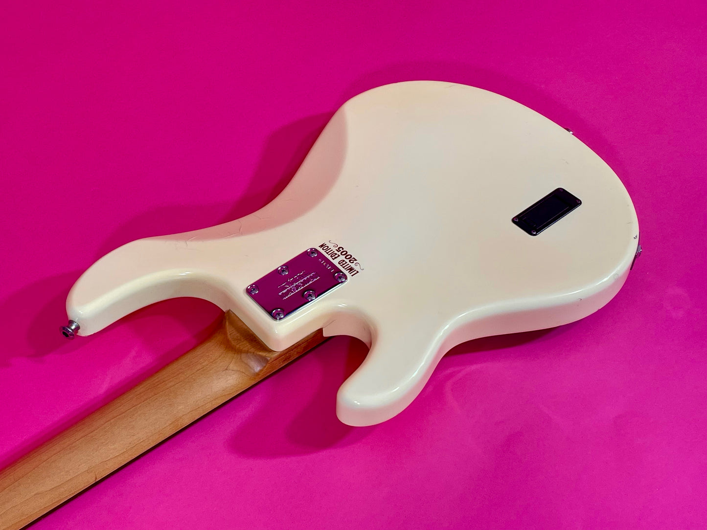2005 Ernie Ball MusicMan Stingray 5 Limited Edition Vintage Creme Ivory finish