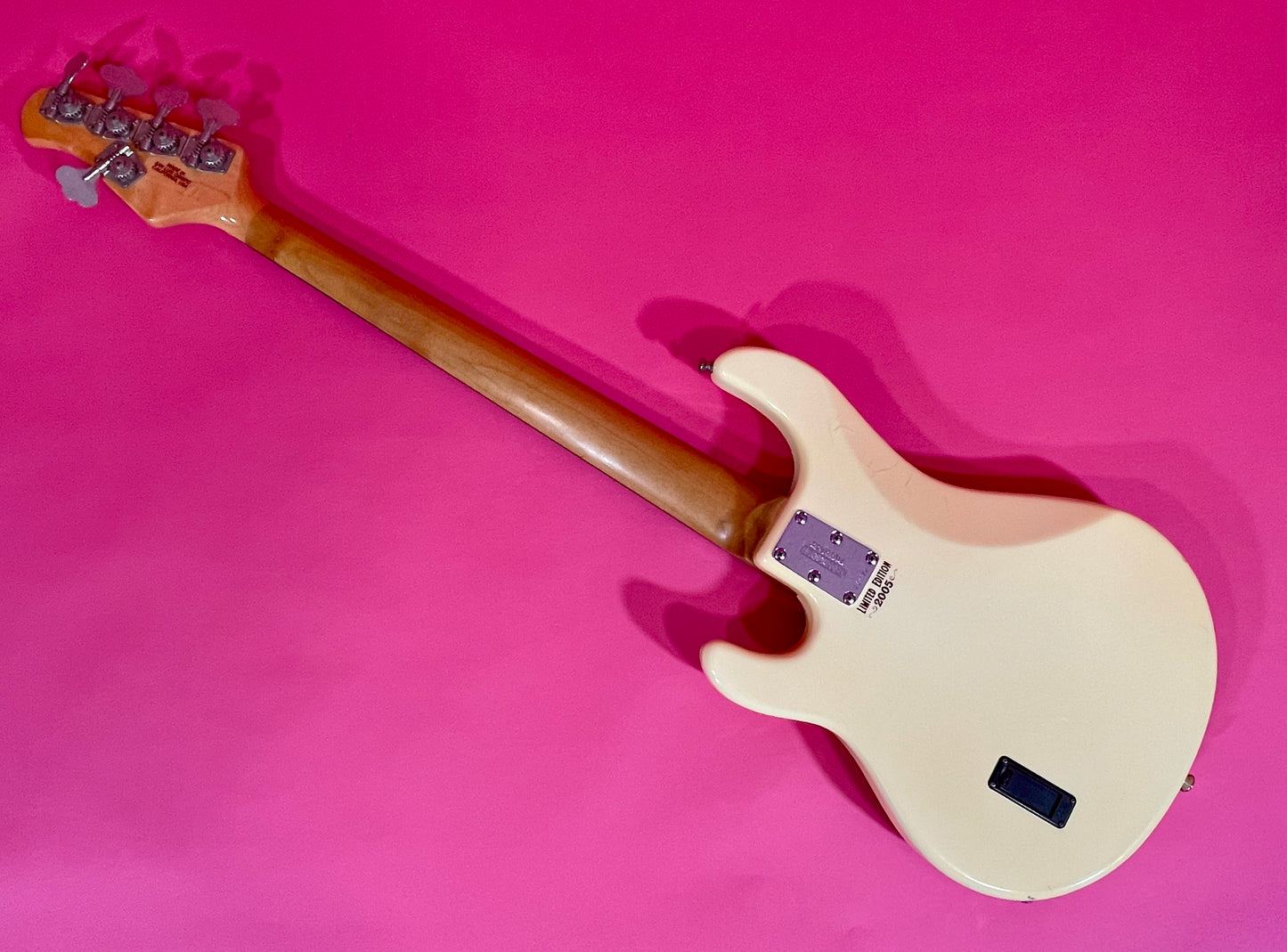 2005 Ernie Ball MusicMan Stingray 5 Limited Edition Vintage Creme Ivory finish