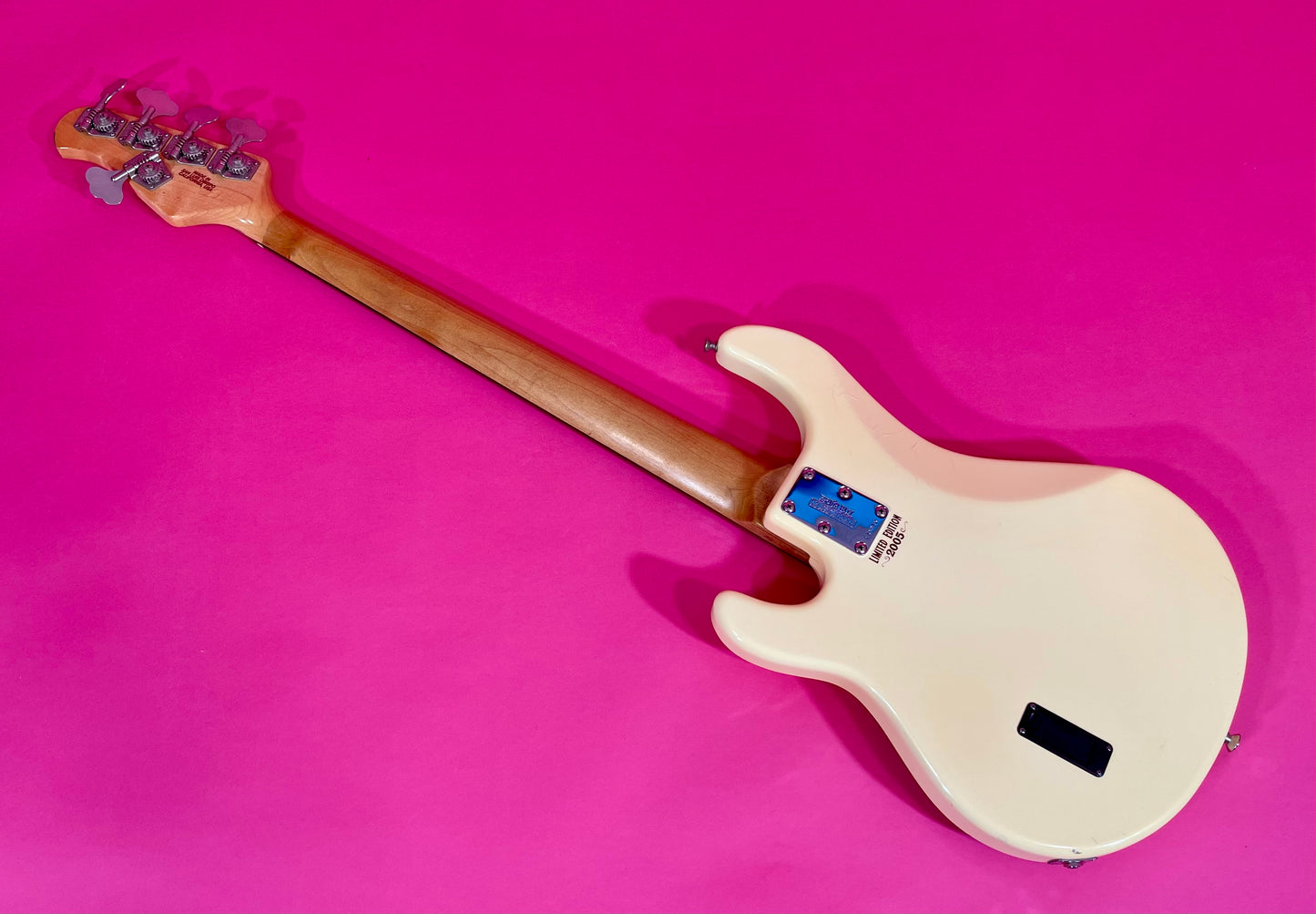 2005 Ernie Ball MusicMan Stingray 5 Limited Edition Vintage Creme Ivory finish