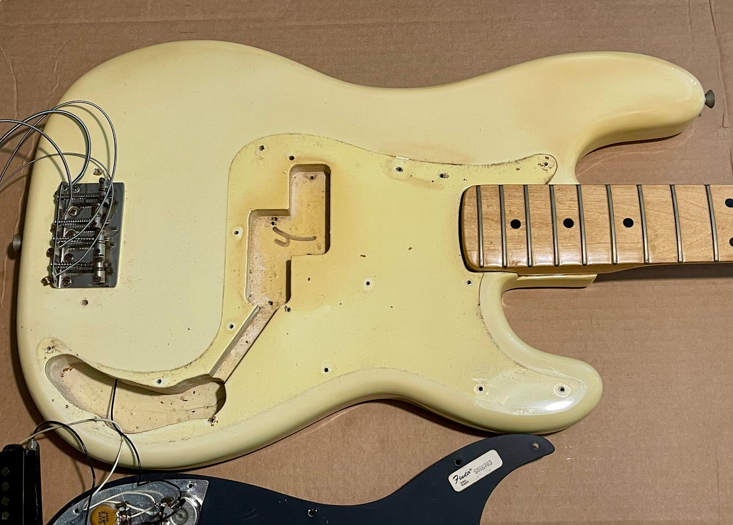 1979 Fender Precision Bass Olympic White finish NICE!