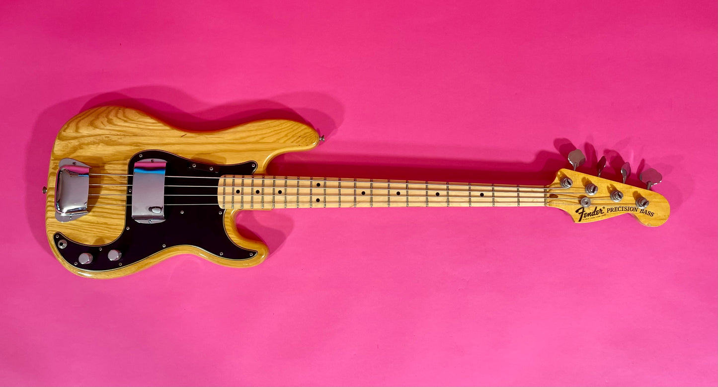 1976 Fender Precision Bass Natural Bird's-Eye! Very clean Machine