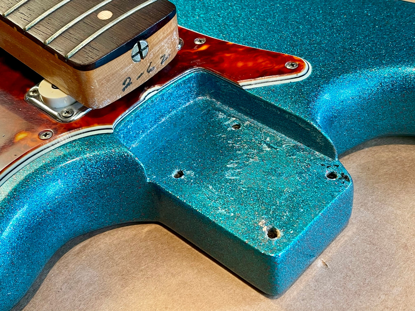 1962 Fender Bass VI Turquoise Sparkle finish!