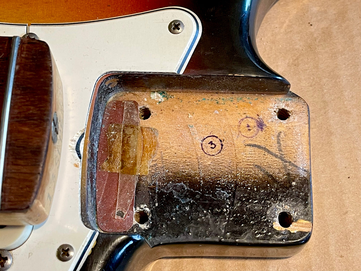 1967 Fender Stratocaster Super-Rare!  3-color Sunburst Brazilian Rosewood fingerboard