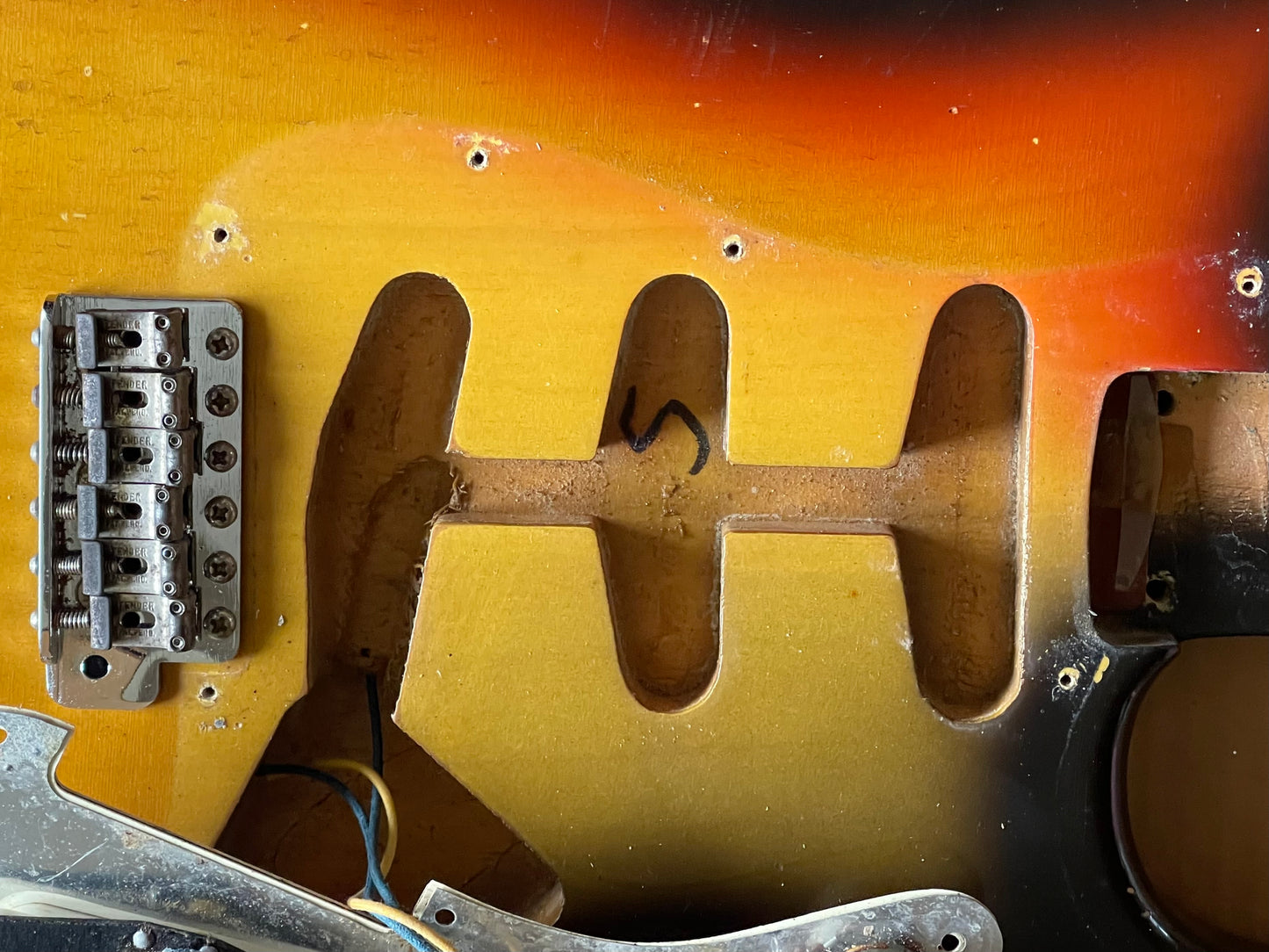 1967 Fender Stratocaster Super-Rare!  3-color Sunburst Brazilian Rosewood fingerboard