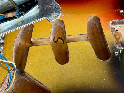 1967 Fender Stratocaster Super-Rare!  3-color Sunburst Brazilian Rosewood fingerboard