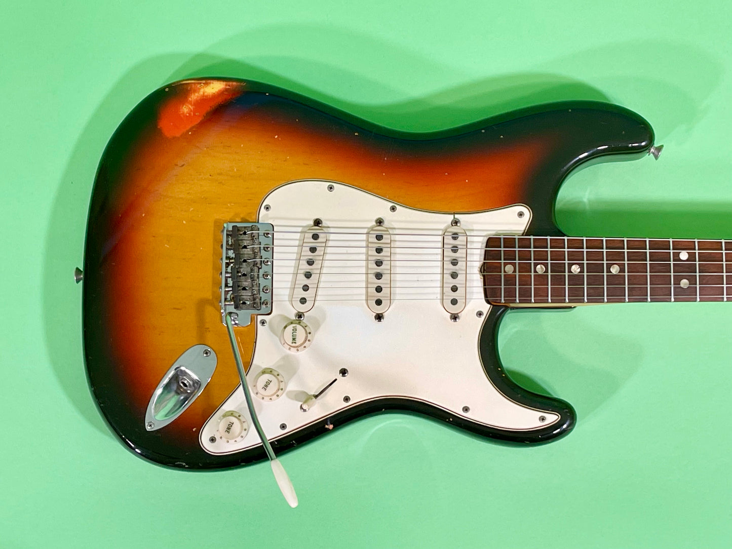 1967 Fender Stratocaster Super-Rare!  3-color Sunburst Brazilian Rosewood fingerboard