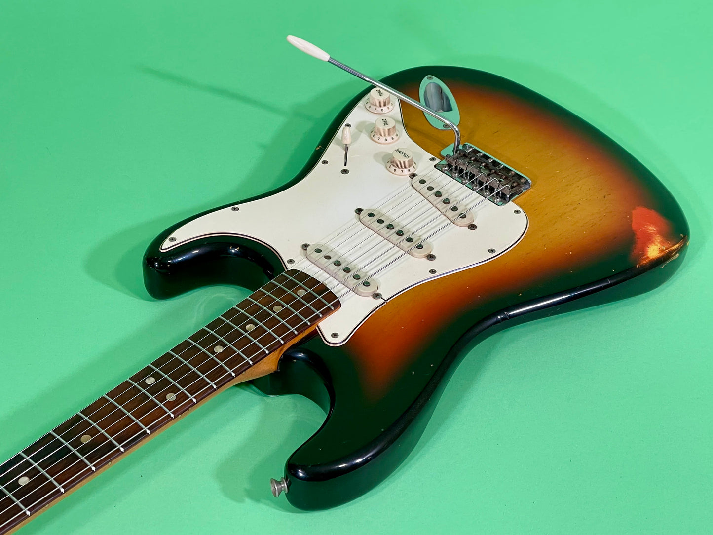 1967 Fender Stratocaster Super-Rare!  3-color Sunburst Brazilian Rosewood fingerboard