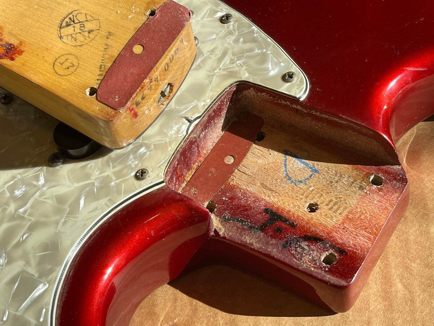 1973 Fender Mustang Competition Red 100% OG Super NICE!