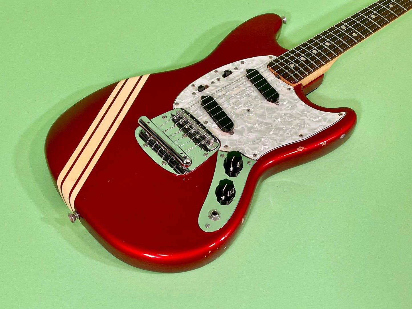 1973 Fender Mustang Competition Red 100% OG Super NICE!