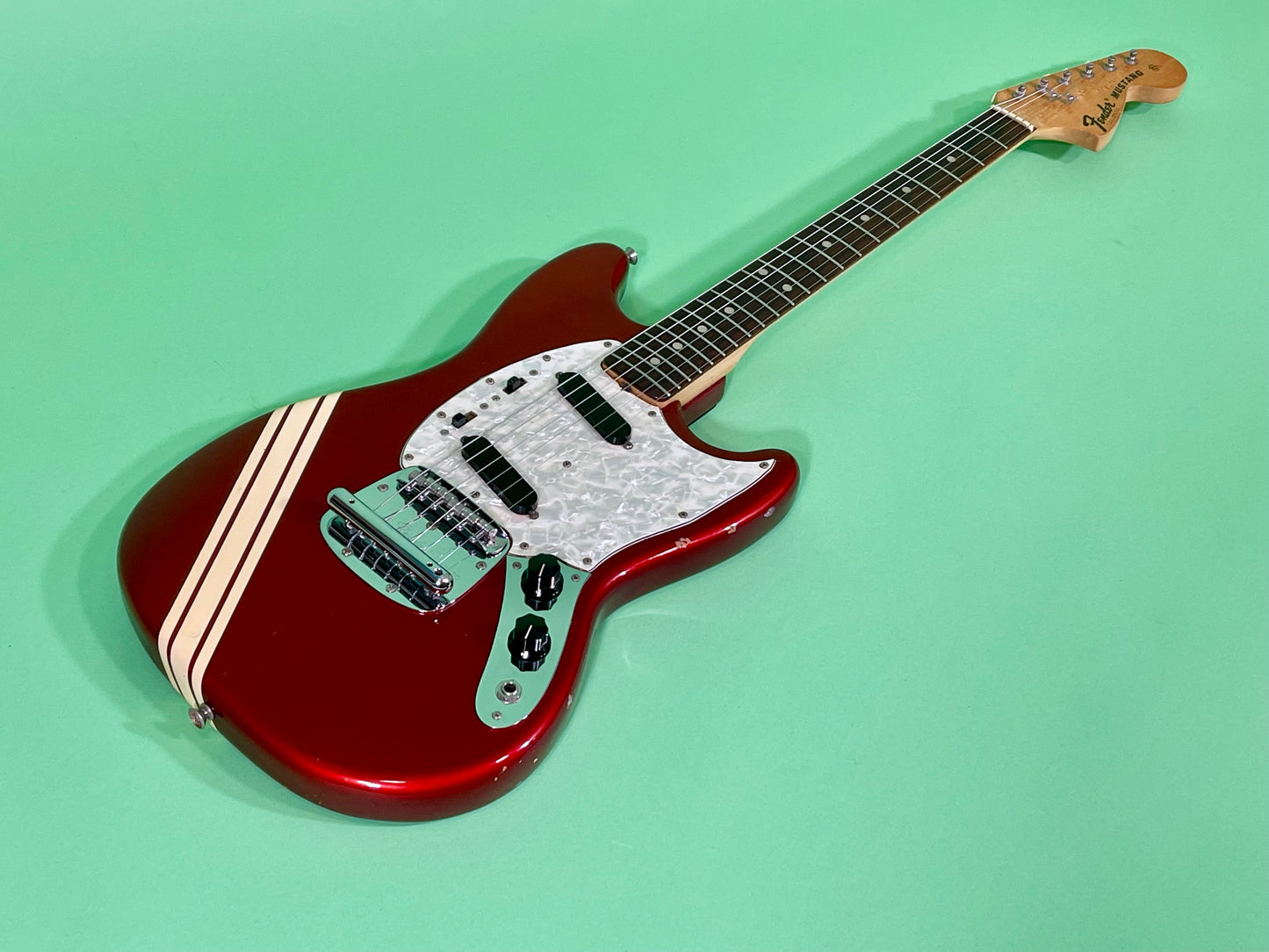 1973 Fender Mustang Competition Red 100% OG Super NICE!