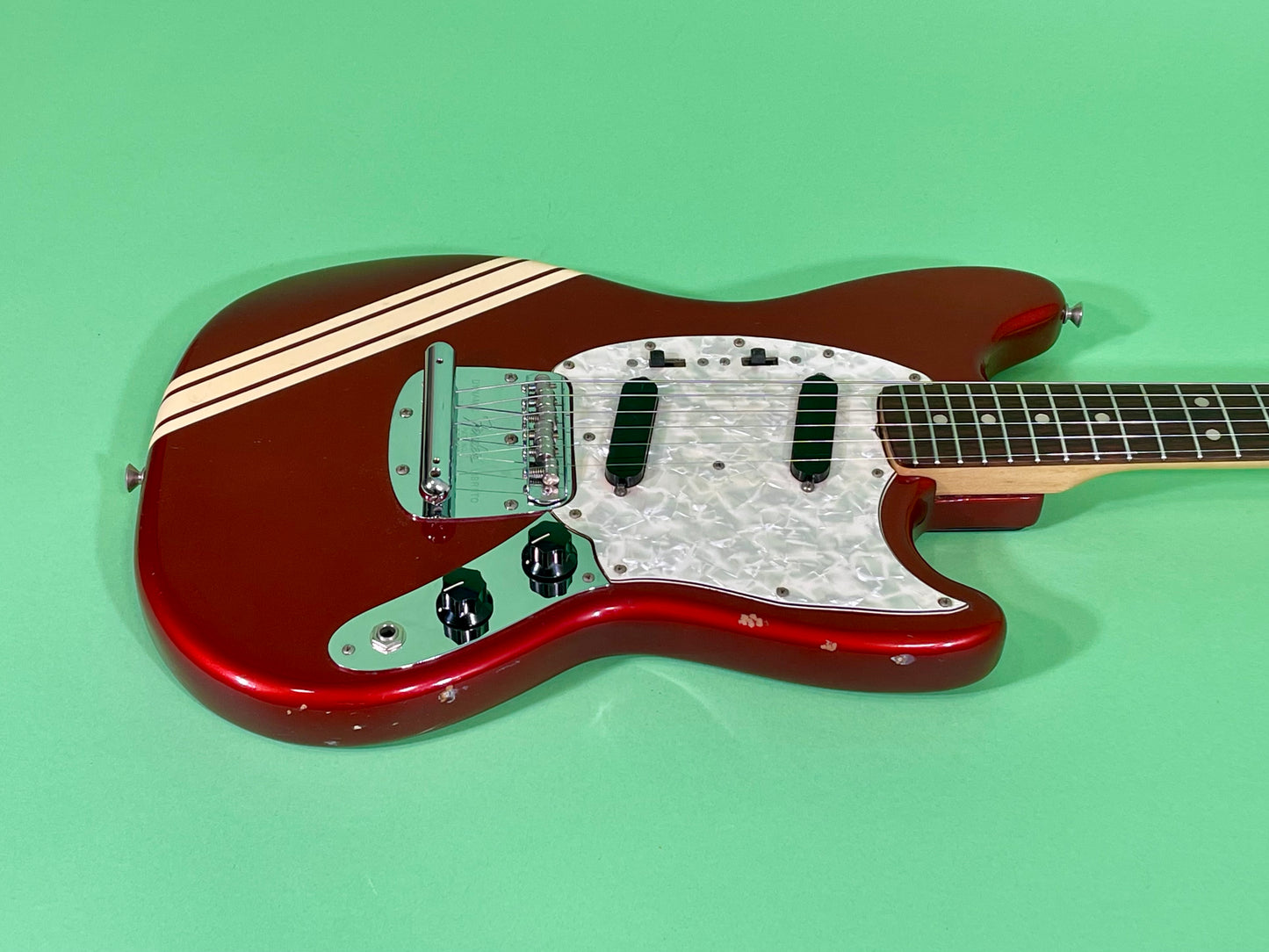 1973 Fender Mustang Competition Red 100% OG Super NICE!