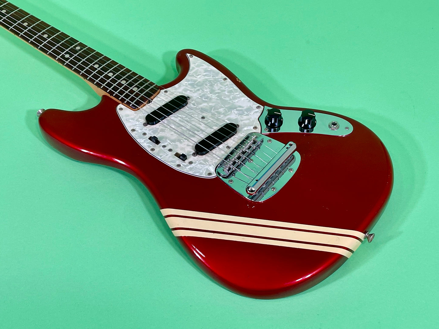1973 Fender Mustang Competition Red 100% OG Super NICE!