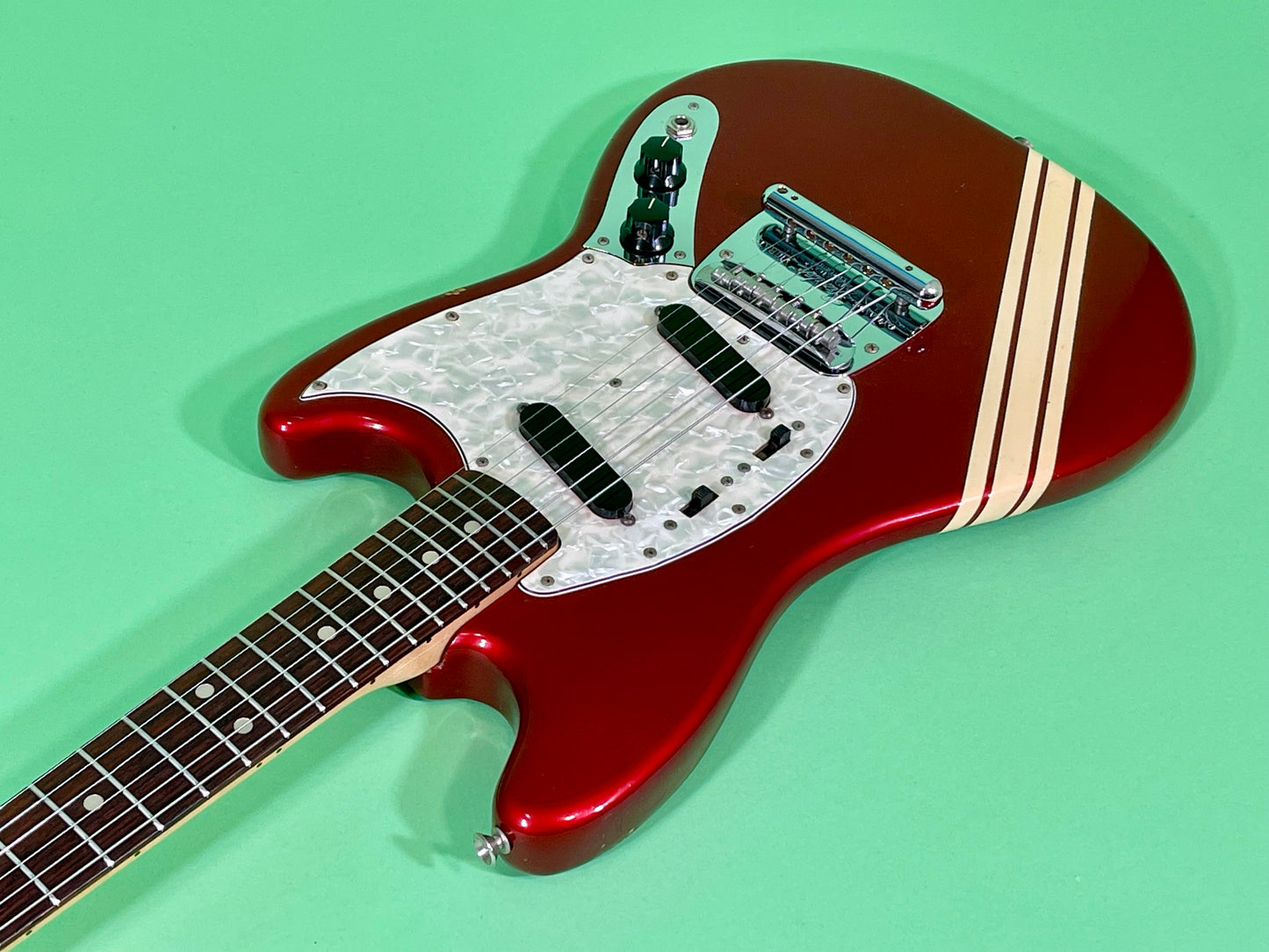 1973 Fender Mustang Competition Red 100% OG Super NICE!