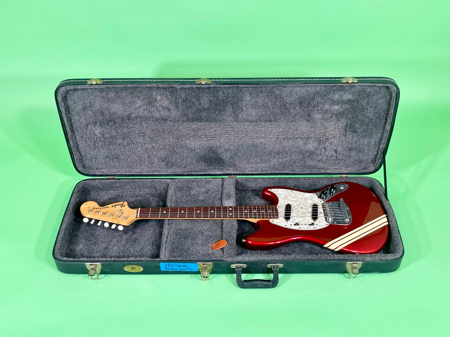 1973 Fender Mustang Competition Red 100% OG Super NICE!