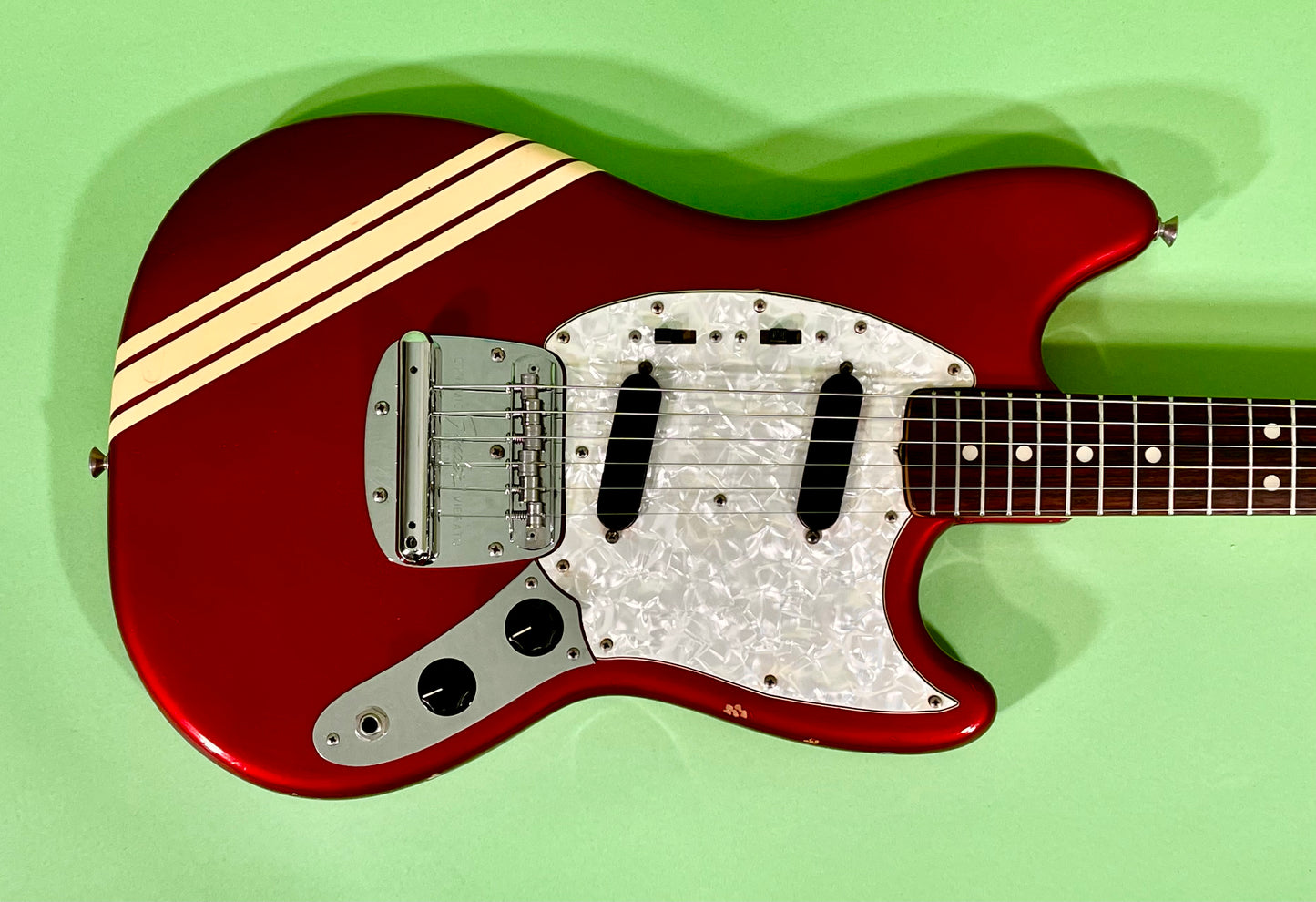 1973 Fender Mustang Competition Red 100% OG Super NICE!