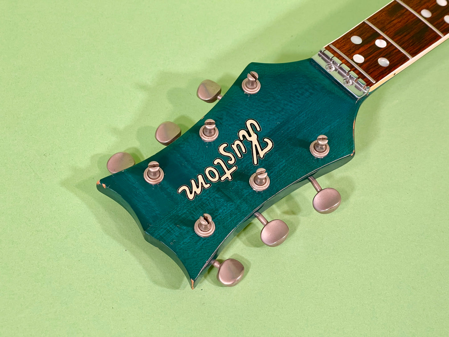 1968 Kustom K-200 Deluxe Rare Translucent Turquoise with Matching Headstock! 100% original