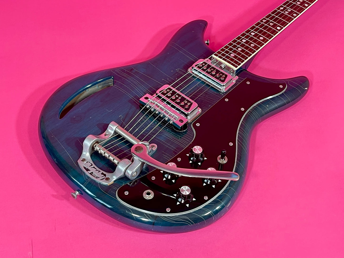 1968 Kustom K-200 Deluxe Rare Translucent Turquoise with Matching Headstock! 100% original