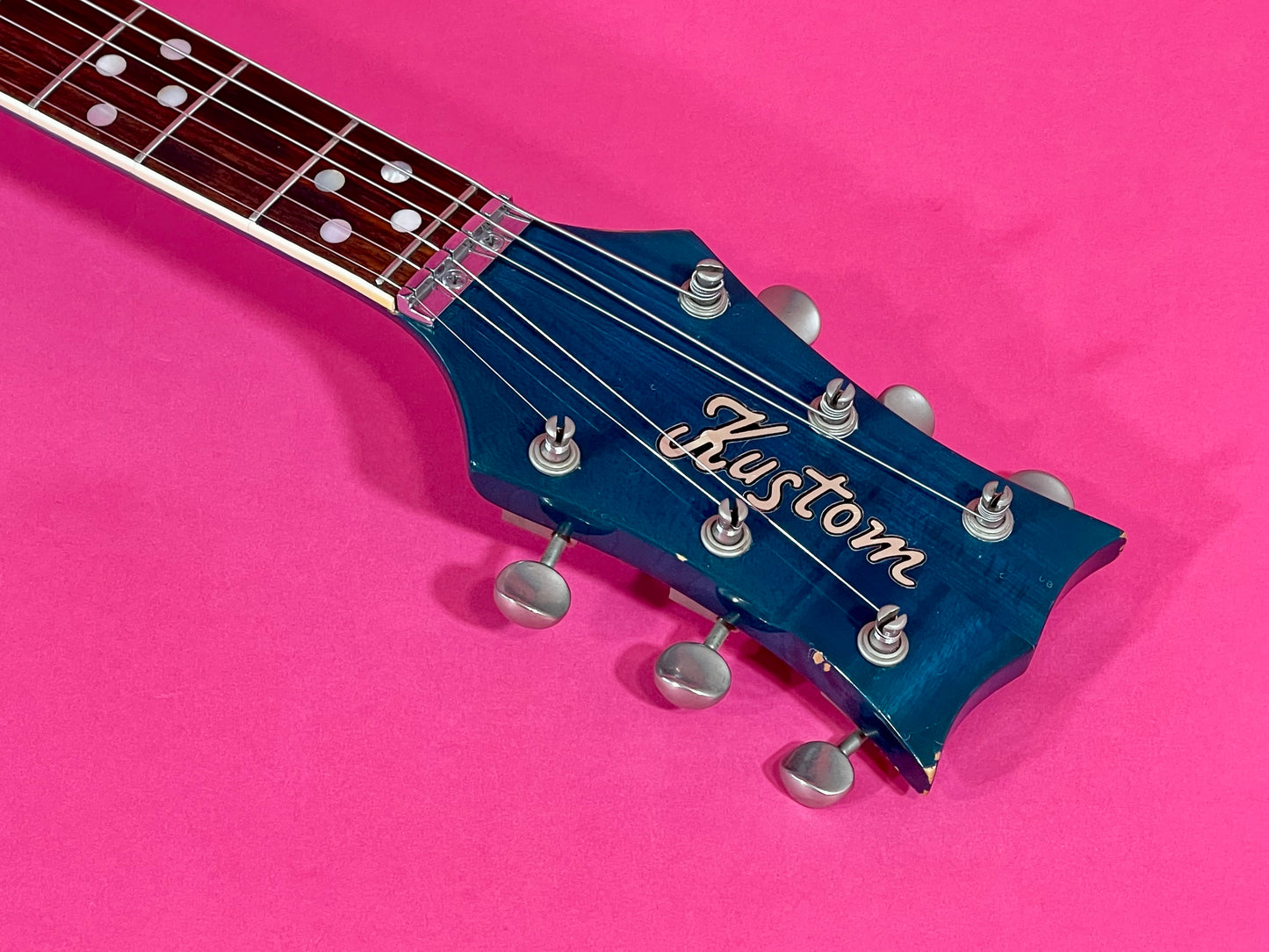 1968 Kustom K-200 Deluxe Rare Translucent Turquoise with Matching Headstock! 100% original