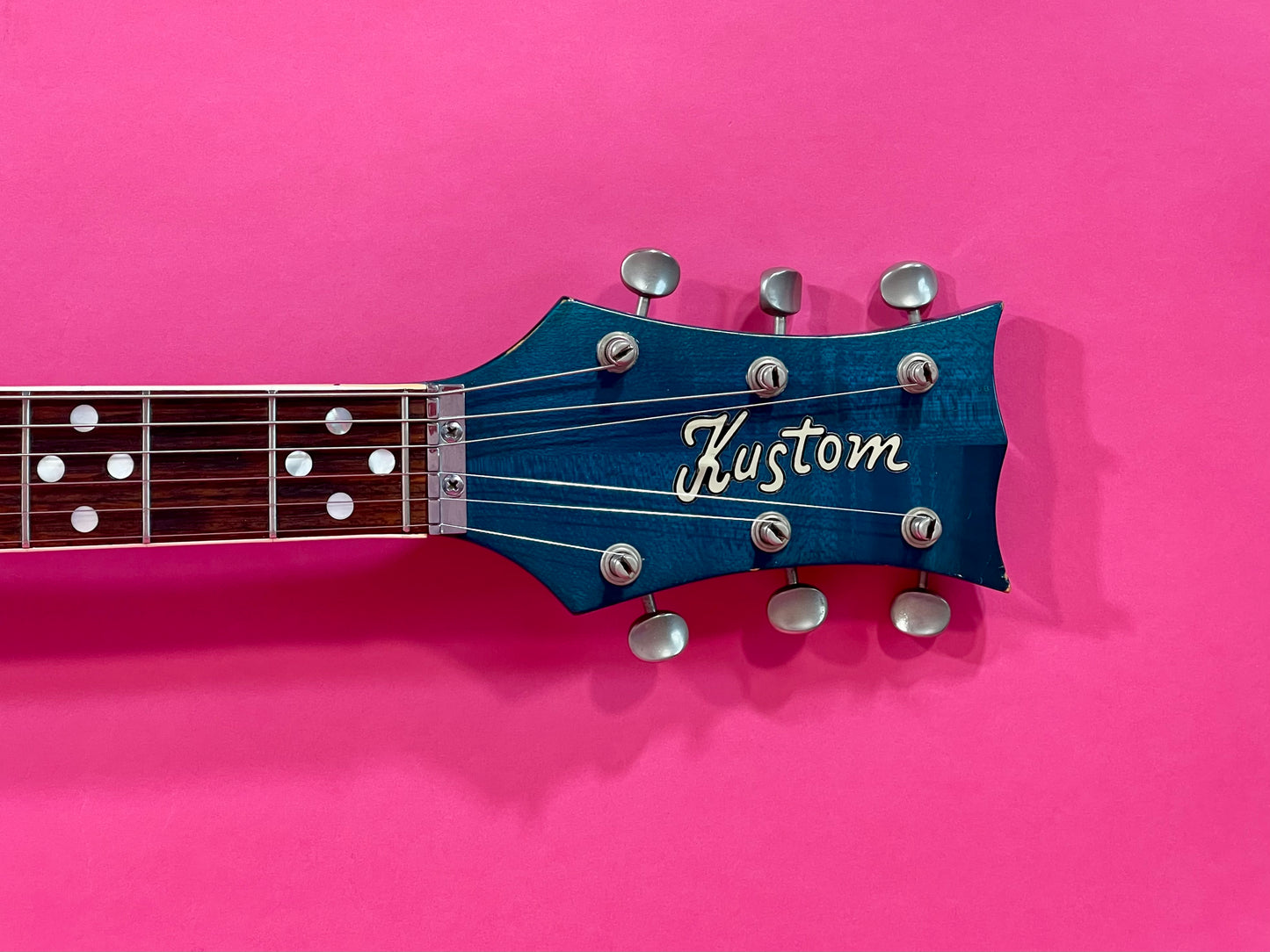 1968 Kustom K-200 Deluxe Rare Translucent Turquoise with Matching Headstock! 100% original