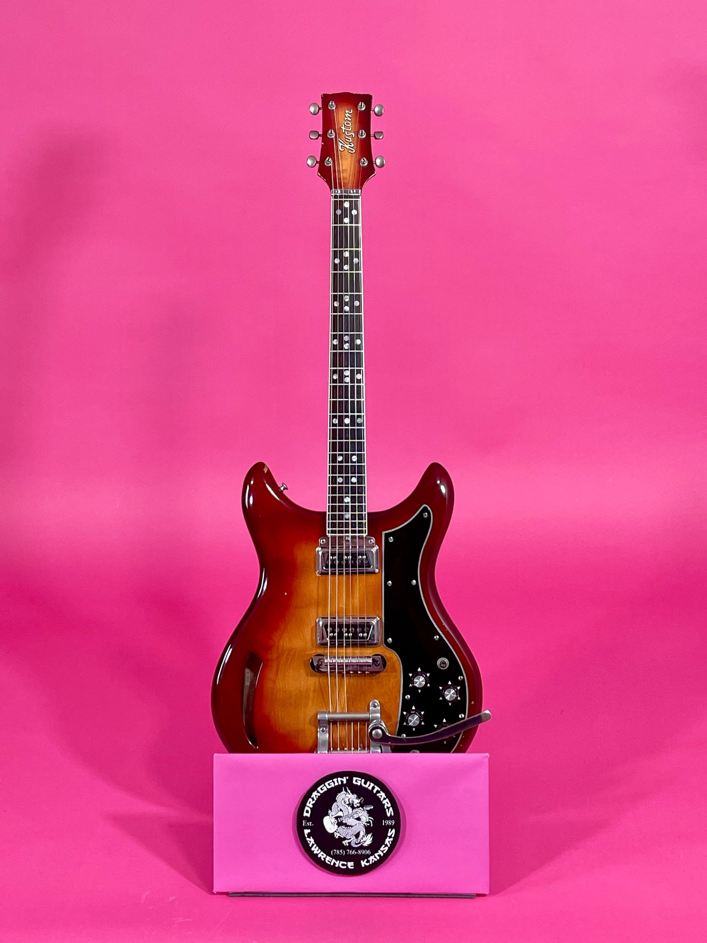 1968 Kustom K-200 Deluxe Rare Cherry Sunburst with Matching Headstock! 100% original