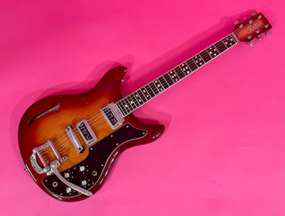 1968 Kustom K-200 Deluxe Rare Cherry Sunburst with Matching Headstock! 100% original