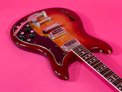 1968 Kustom K-200 Deluxe Rare Cherry Sunburst with Matching Headstock! 100% original