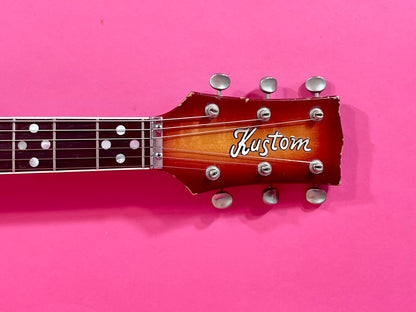 1968 Kustom K-200 Deluxe Rare Cherry Sunburst with Matching Headstock! 100% original