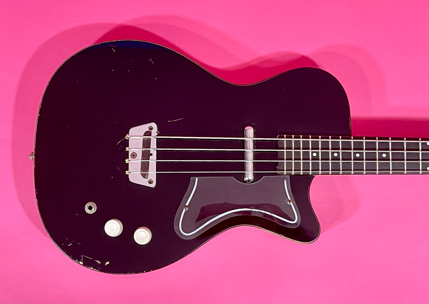 1960 Danelectro Silvertone Model 1444 Black 100% Original Very Nice!