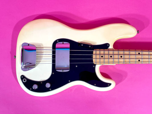 1979 Fender Precision Bass Olympic White finish 100% original NICE!